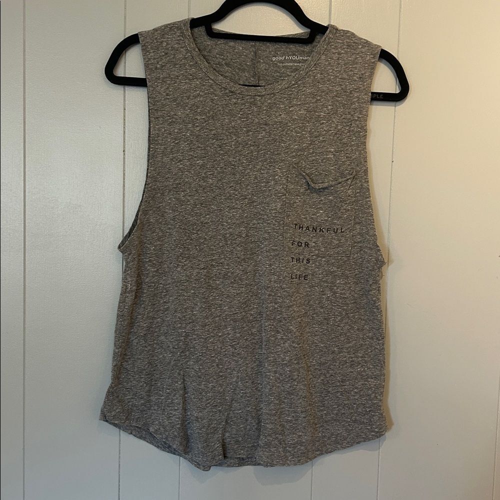 Good hYOUman Grey Tank Size Small